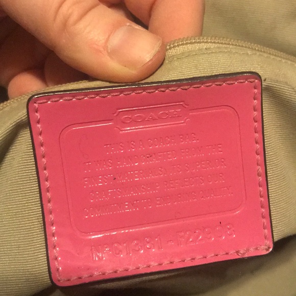 Coach Logo Bag with Pink Trim - Picture 7 of 7